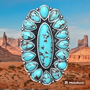 Lucky Brand Turquoise Ring Size 7